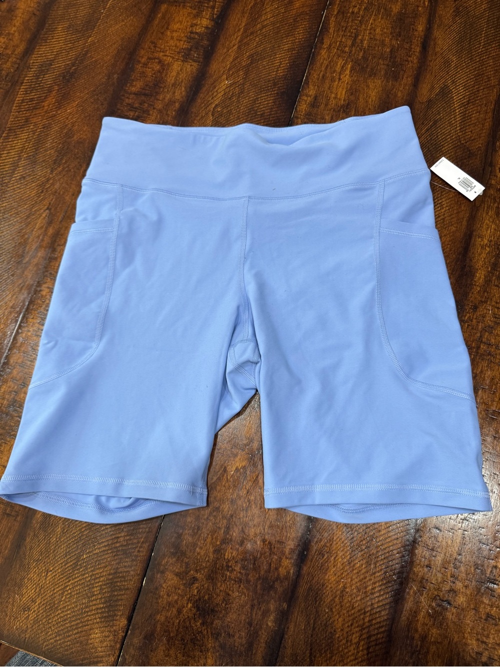 Old Navy Light Blue High-Rise Performance Bike Shorts with Pockets